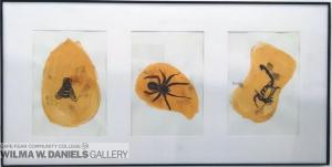Bugs in Amber Triptych by Amber Shoulders. 